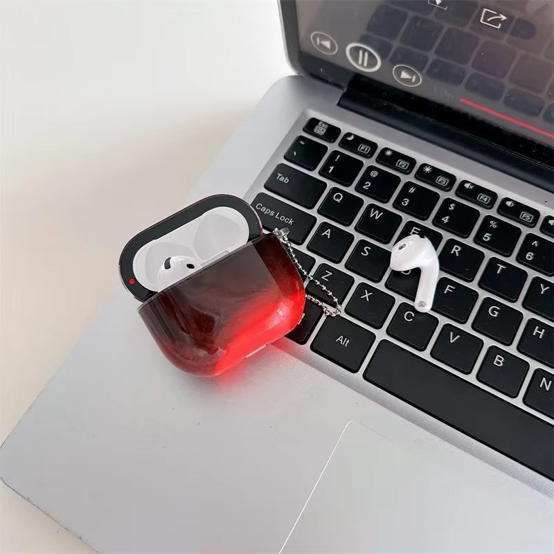 For Airpods Airpod 4 3 2 1 Pro 2 Case Luminous Shiny Quicksand Earphone Cover Headphone Moving Sand Funda Protective Hard Bag